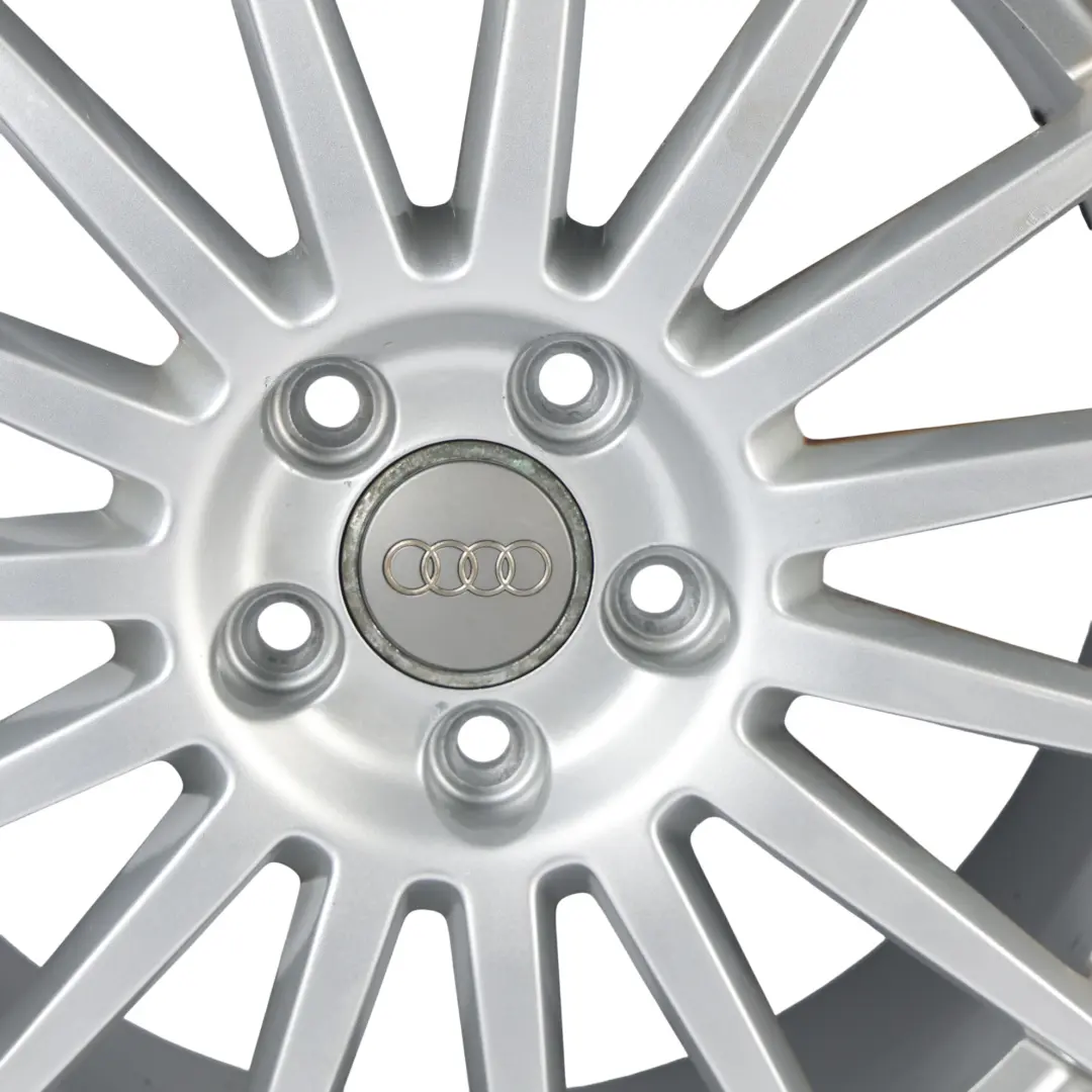 Audi A4 B7 A6 C6 Alloy Wheel Rim 18" 8J ET:43 15 Spoke Silver - SKU 8E0601025AT-3 - Part number 8E0601025AT