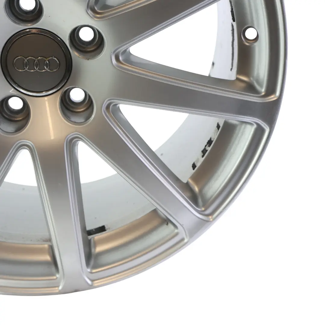 Audi TT 8J Llanta Aleación Plata 18" 9J ET:52 10 Radios - SKU 8J0601025AA-5 - Número de pieza 8J0601025AA