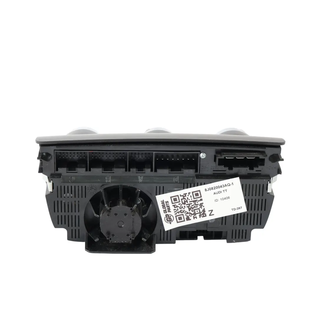 Conditioning A/C Climate Control Heater Switch Panel to Audi TT 8J Air with Part number 8J0820043AQ Audi TT 8J Air Conditioning A/C Climate Control Heater Switch Panel - SKU 8J0820043AQ-1 - Part number 8J0820043AQ