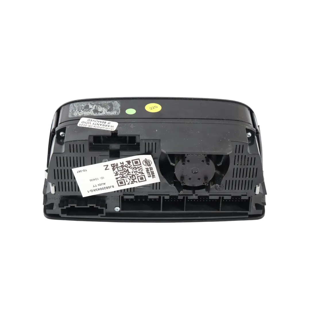 Klimaanlage Heizung Schalter Bedieneinheit für Audi TT 8J mit Teilenummer 8J0820043AQ Audi TT 8J Klimaanlage Heizung Schalter Bedieneinheit - SKU 8J0820043AQ-1 - Teilenummer 8J0820043AQ