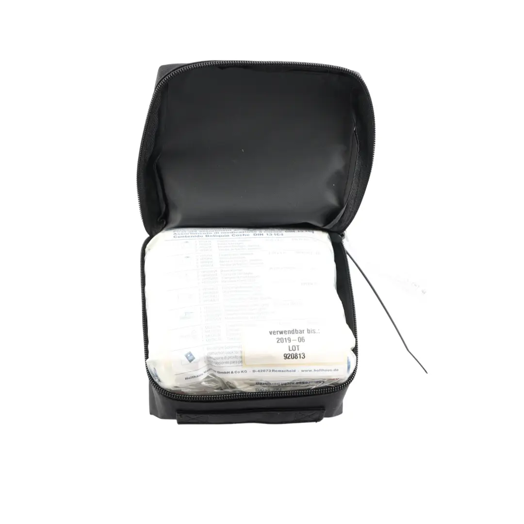 Audi Universal First Aid Emergency Medical Kit Black Pouch - SKU 8J7860282 - Part number 8J7860282