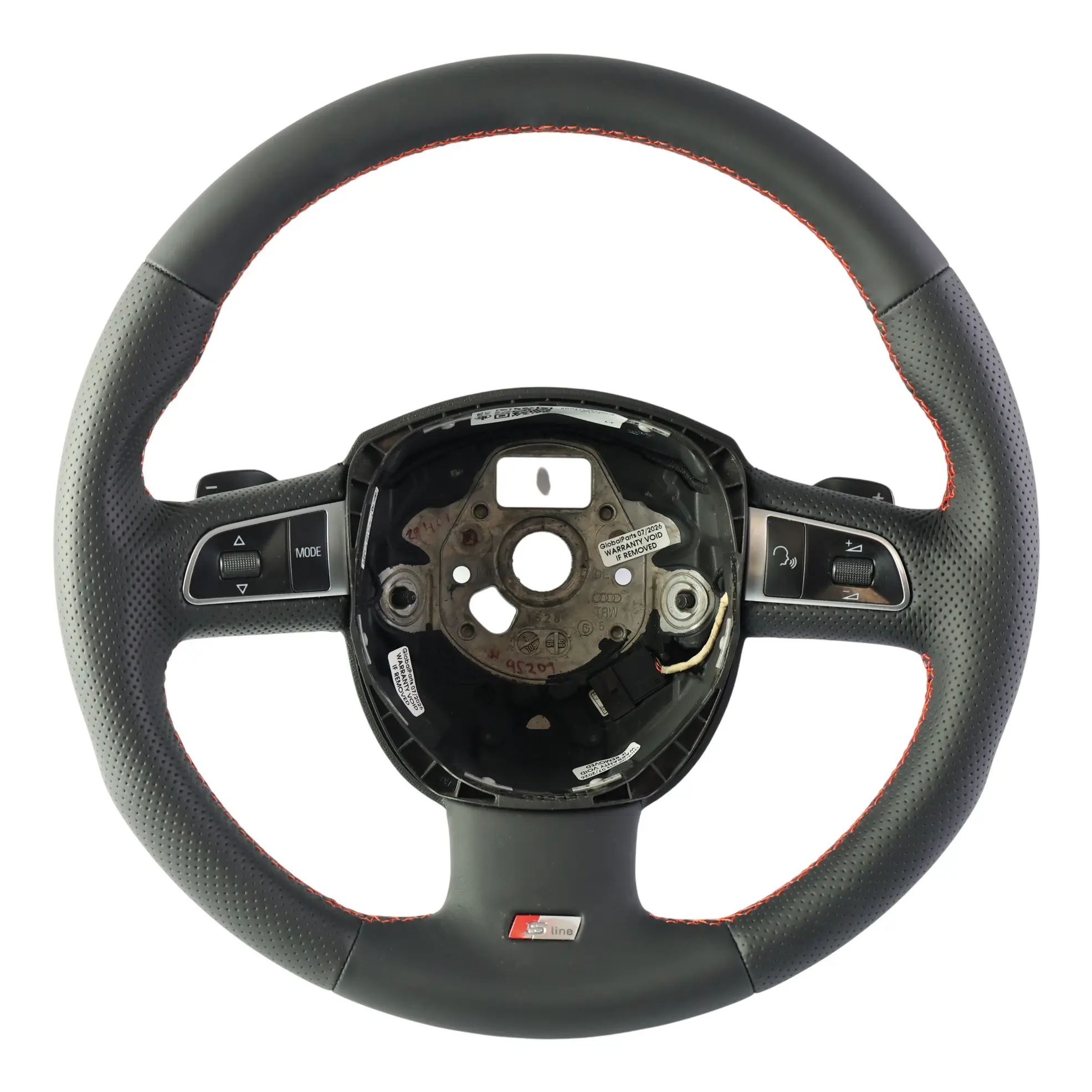 Audi A4 B8 A5 8T Steering Wheel S-Line NEW Black Leather Red Threads 8K0419091BC