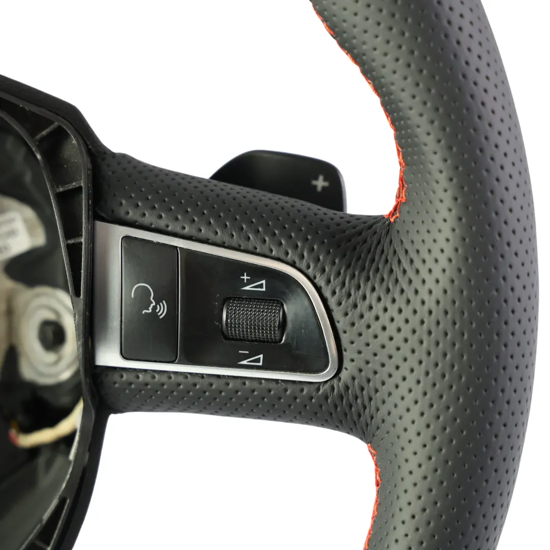 Audi A4 B8 A5 8T Steering Wheel S-Line NEW Black Leather Red Threads - SKU 8K0419091BC-2 - Part number 8K0419091BC