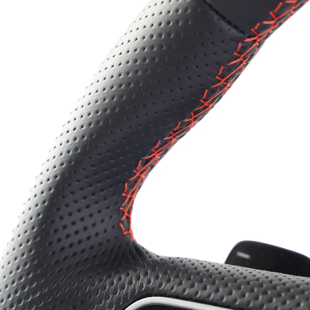 Audi A4 B8 A5 8T Steering Wheel S-Line NEW Black Leather Red Threads - SKU 8K0419091BC-2 - Part number 8K0419091BC