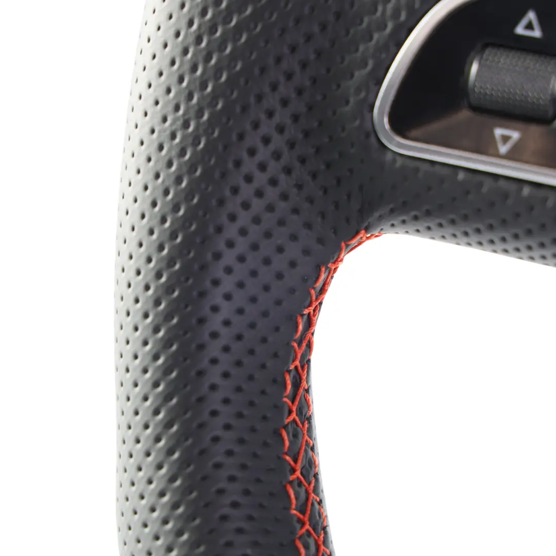 Audi A4 B8 A5 8T Steering Wheel S-Line NEW Black Leather Red Threads - SKU 8K0419091BC-2 - Part number 8K0419091BC