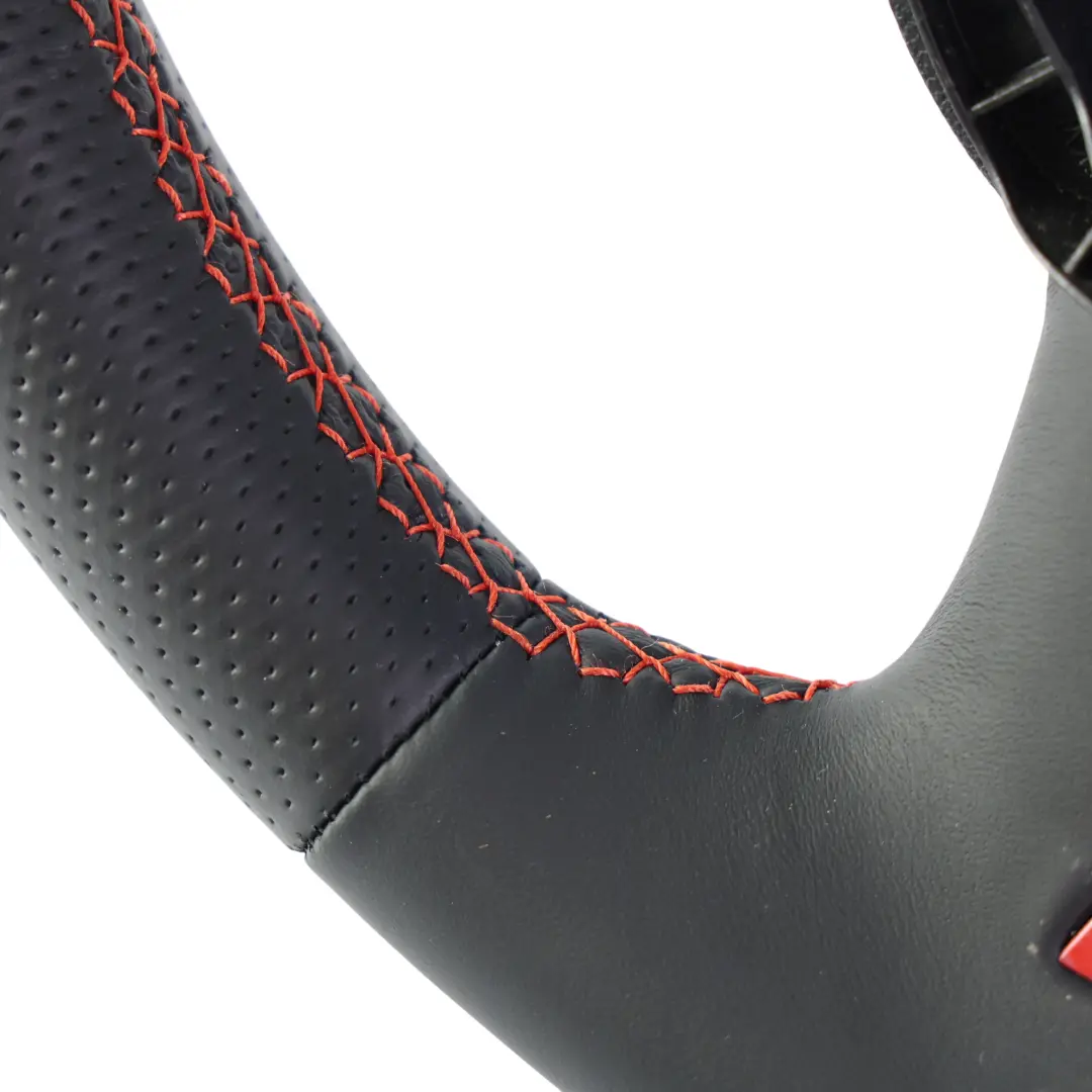Steering Wheel S-Line NEW Black Leather Red Threads to Audi A4 B8 A5 8T with Part number 8K0419091BC Audi A4 B8 A5 8T Steering Wheel S-Line NEW Black Leather Red Threads - SKU 8K0419091BC-2 - Part number 8K0419091BC