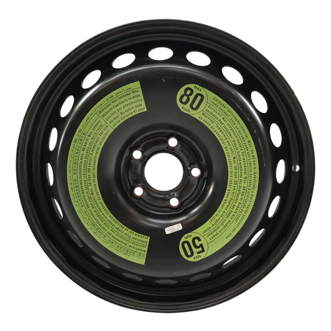 Ersatz Stahl Felge Schwarz 19" 4J ET:29 für Audi A4 B8 A5 8T mit Teilenummer 8K0601027B Audi A4 B8 A5 8T Ersatz Stahl Felge Schwarz 19" 4J ET:29 - SKU 8K0601027B-2 - Teilenummer 8K0601027B