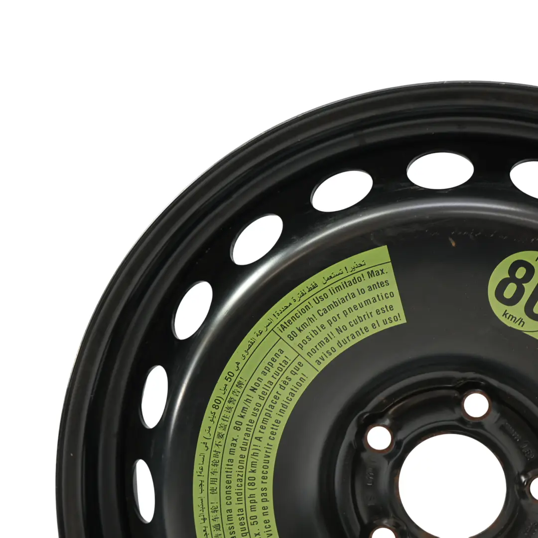 Spare Steel Rim Black 19" 4J ET:29 to Audi A4 B8 A5 8T with Part number 8K0601027B Audi A4 B8 A5 8T Spare Steel Rim Black 19" 4J ET:29 - SKU 8K0601027B-2 - Part number 8K0601027B