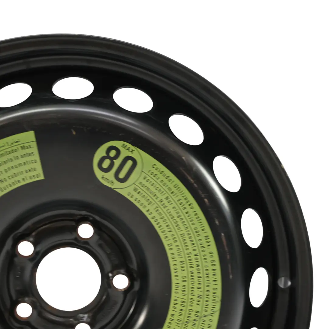 Cerchio Acciaio Scorta Nero 19" 4J ET:29 per Audi A4 B8 A5 8T con numero di parte 8K0601027B Audi A4 B8 A5 8T Cerchio Acciaio Scorta Nero 19" 4J ET:29 - SKU 8K0601027B-2 - Numero di parte 8K0601027B