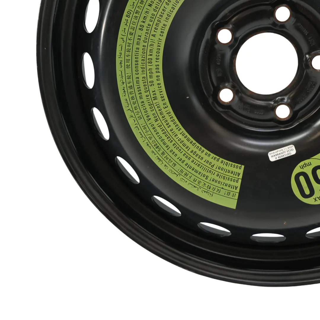 Audi A4 B8 A5 8T Ersatz Stahl Felge Schwarz 19" 4J ET:29 - SKU 8K0601027B-2 - Teilenummer 8K0601027B