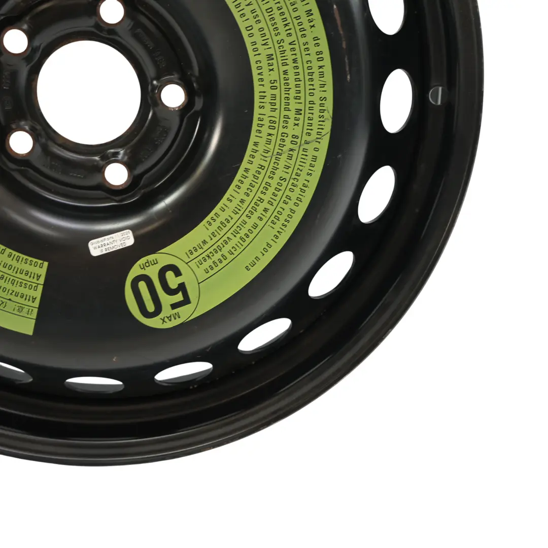 Audi A4 B8 A5 8T Ersatz Stahl Felge Schwarz 19" 4J ET:29 - SKU 8K0601027B-2 - Teilenummer 8K0601027B