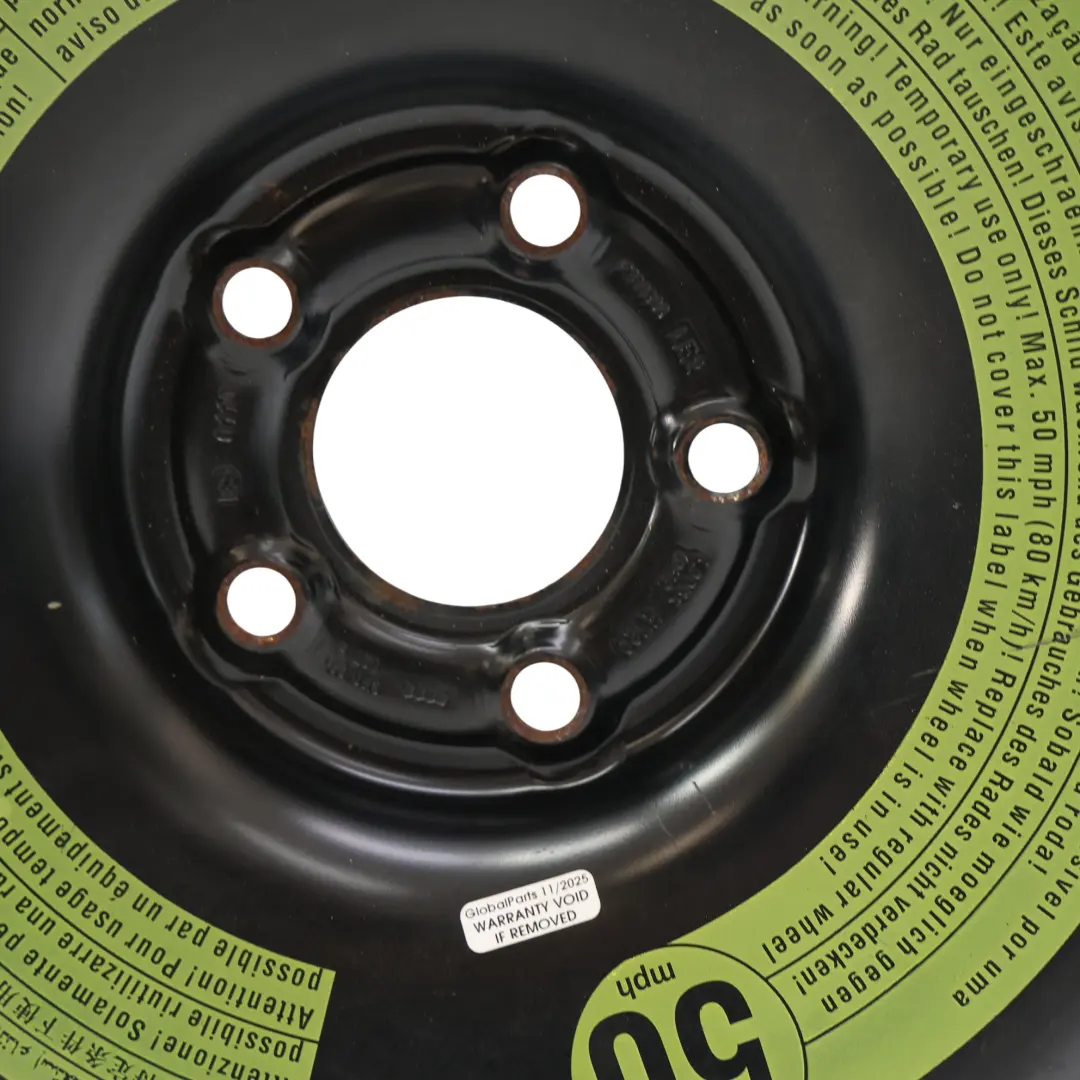 Ersatz Stahl Felge Schwarz 19" 4J ET:29 für Audi A4 B8 A5 8T mit Teilenummer 8K0601027B Audi A4 B8 A5 8T Ersatz Stahl Felge Schwarz 19" 4J ET:29 - SKU 8K0601027B-2 - Teilenummer 8K0601027B