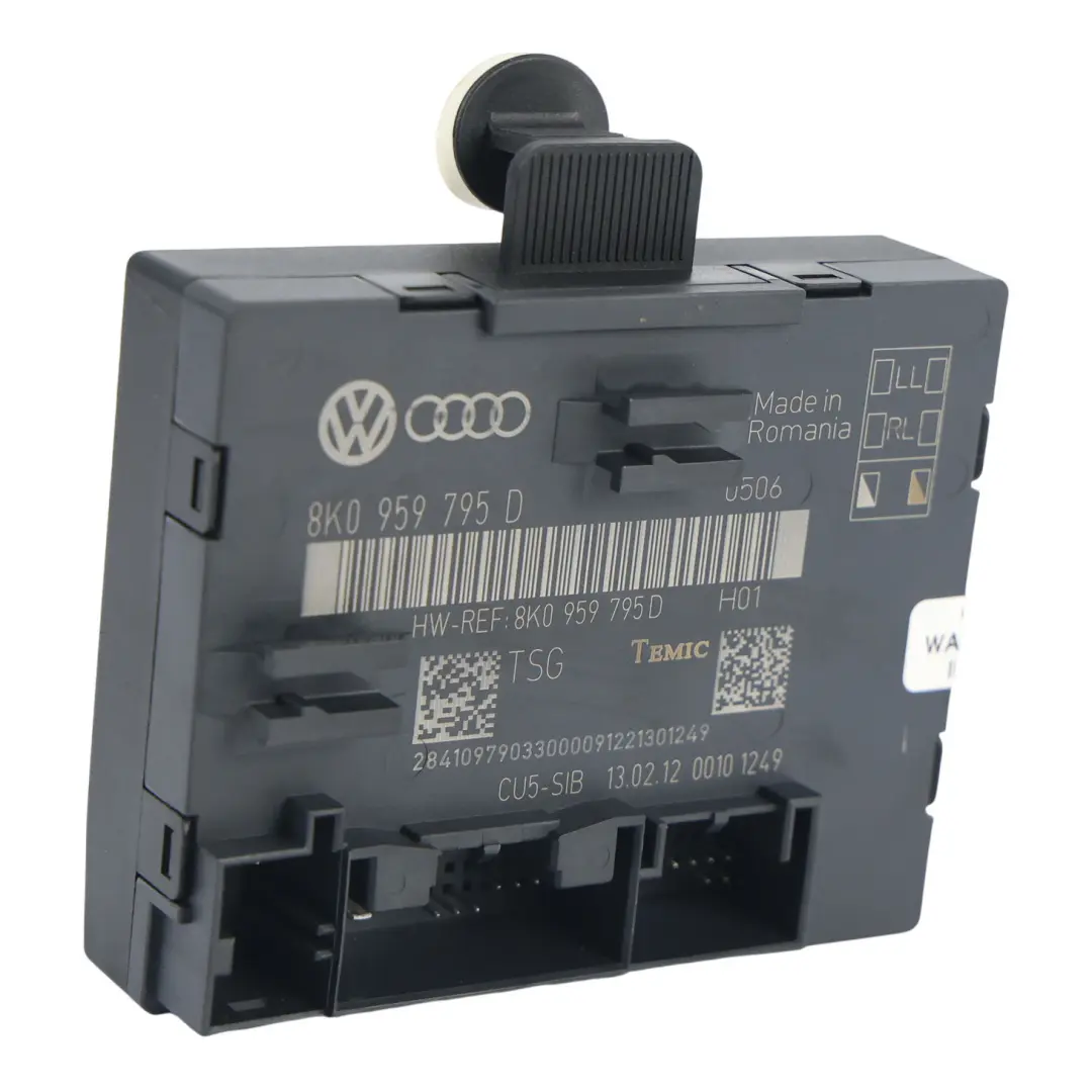Audi A4 S4 8K A5 Q5 Modulo Controllo Porta Posteriore Sinistro Destro - SKU 8K0959795D - Numero di parte 8K0959795D