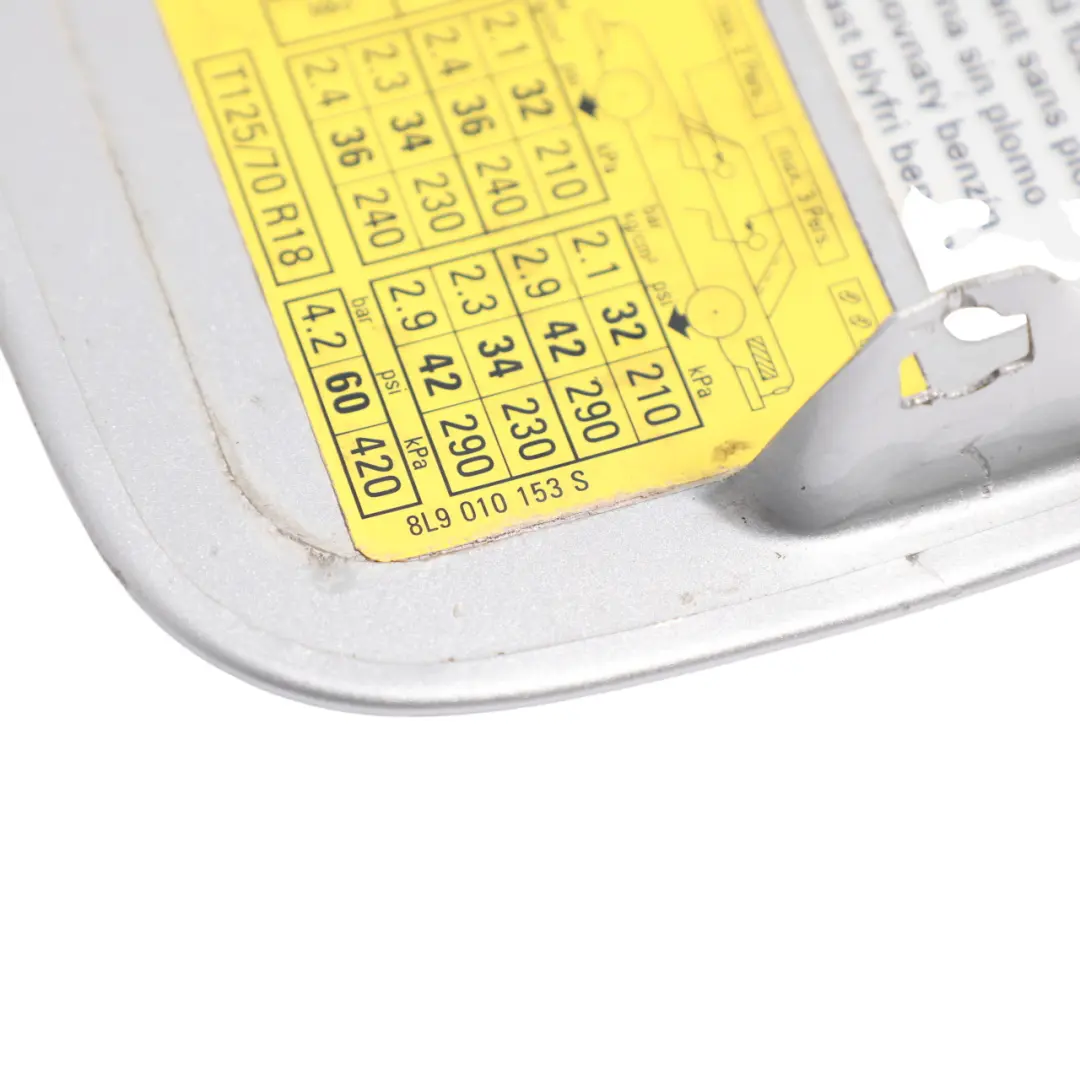 Audi A3 8L Fuel Filler Tank Cap Flap Trim Cover Light Silver - Y7W - SKU 8L0809905A-LS - Part number 8L0809905A