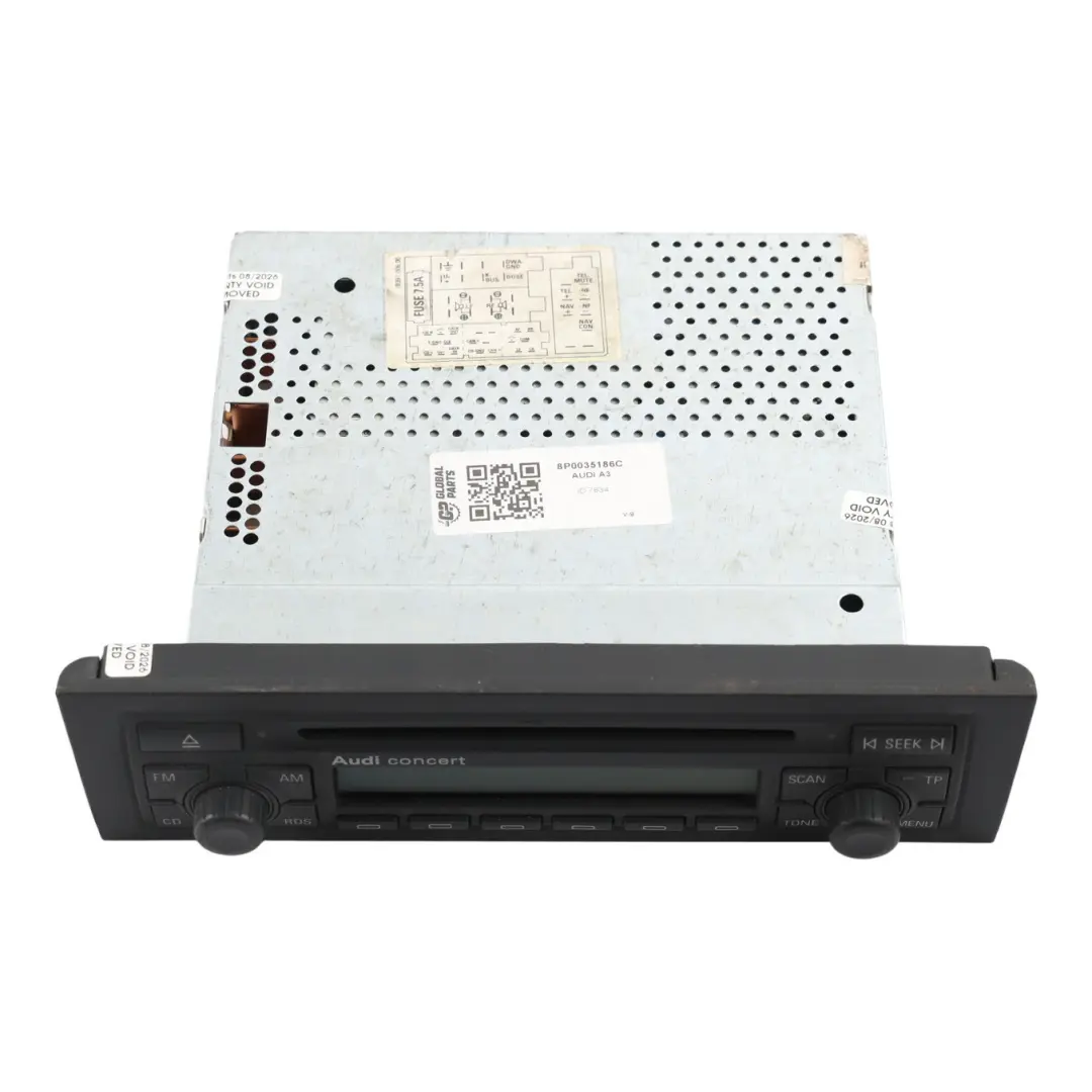 Audi A3 8P Multimedia Concert Radio CD Player Head Unit - SKU 8P0035186C - Part number 8P0035186C