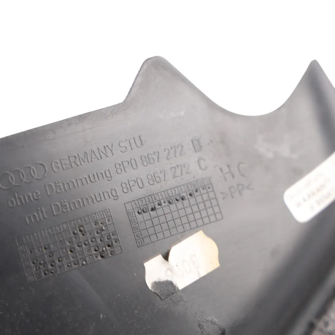 Audi A3 8P A-Pillar Column Panel Cover Lower Right O/S Soul Black - SKU 8P0867272B - Part number 8P0867272B