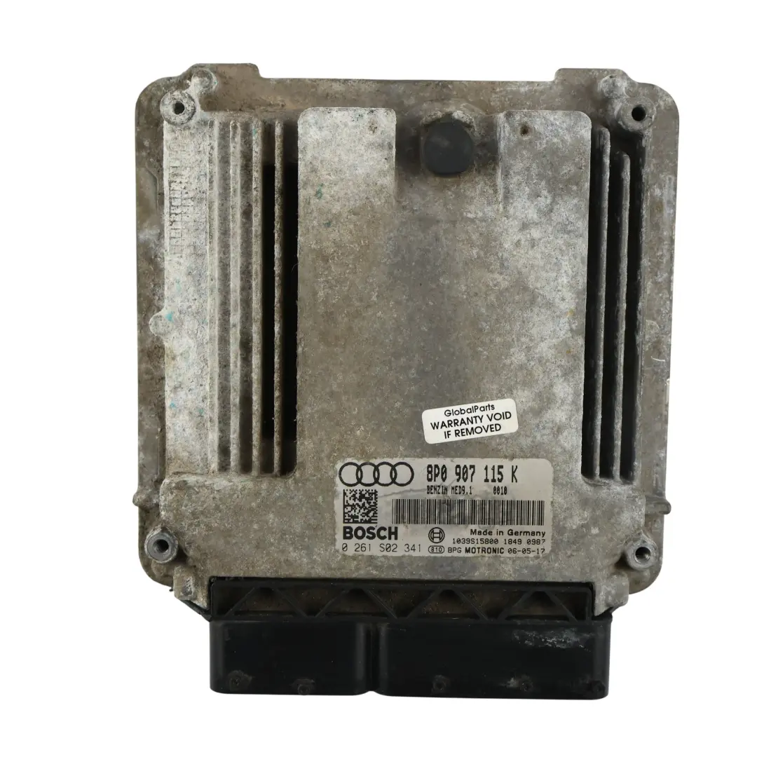 Audi A3 8P 2.0 TFSI BWA 200HP Engine Control Module ECU Automatic - SKU 8P0907115K-1 - Part number 8P0907115K