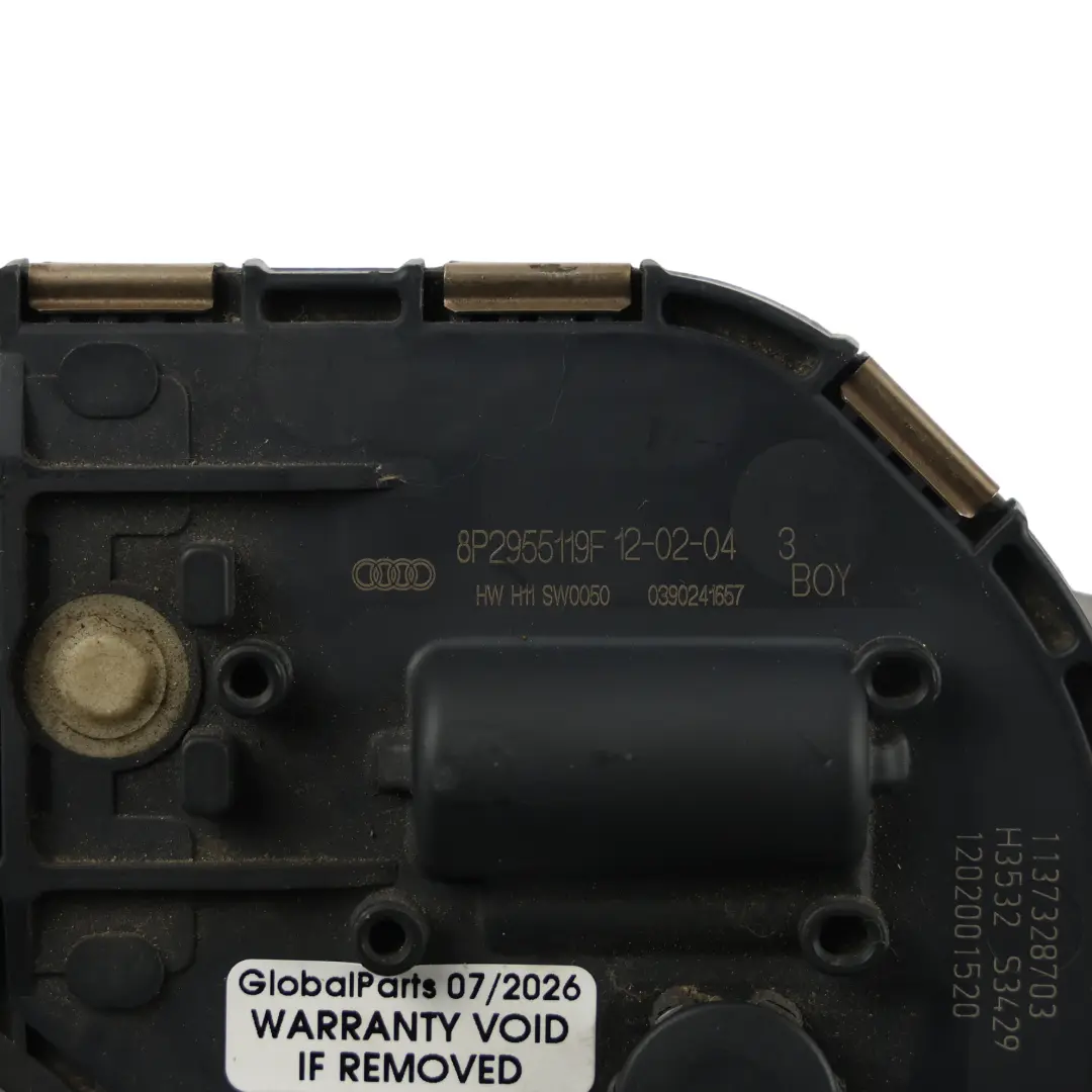 Windscreen Front Wiper Motor Assembly to Audi A3 8P with Part number 8P2955119F Audi A3 8P Windscreen Front Wiper Motor Assembly - SKU RHD-8P2955119F - Part number 8P2955119F
