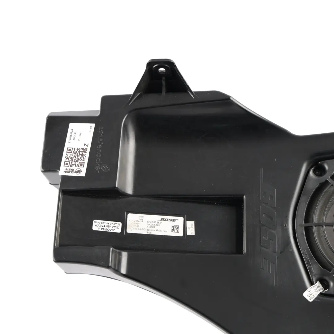 Subwoofer Speaker Boot Trunk Audio Unit Left N/S to Audi A3 8P Rear with Part number 8P4035382A Audi A3 8P Rear Subwoofer Speaker Boot Trunk Audio Unit Left N/S - SKU 8P4035382A - Part number 8P4035382A