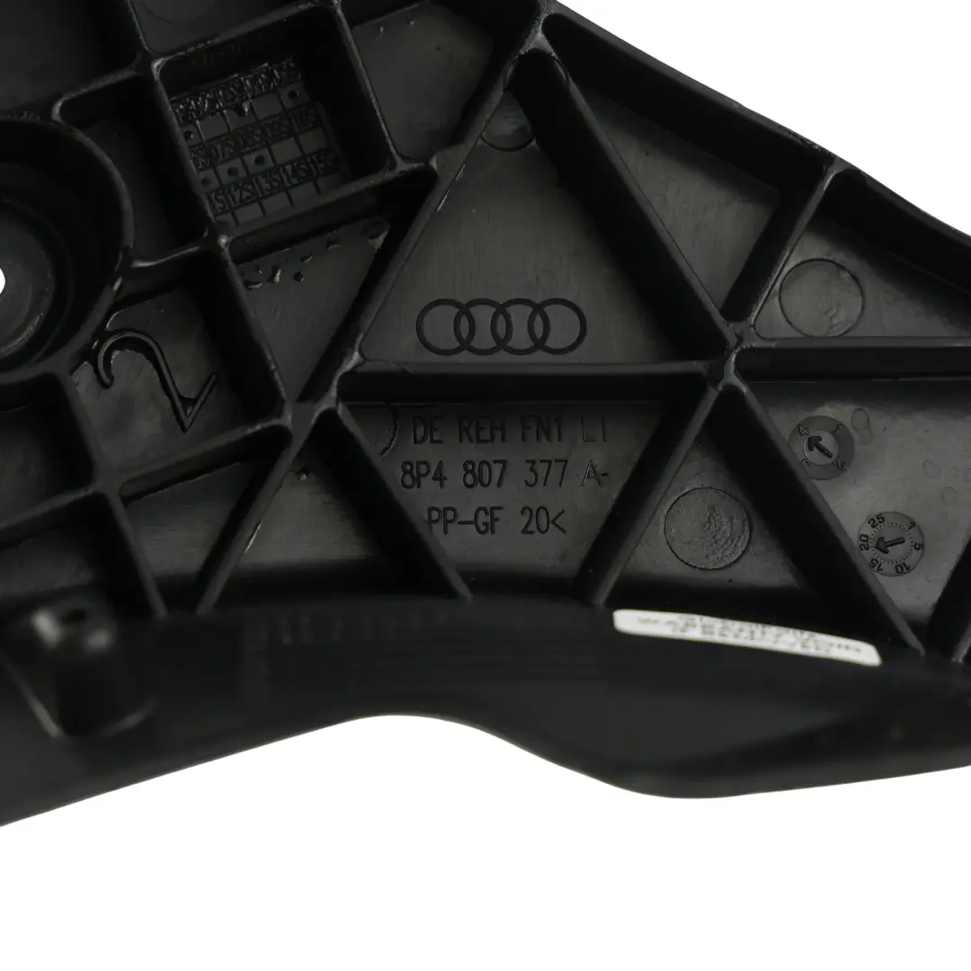 Audi A3 8P Rear Bumper Bracket Guide Rail Left N/S Trim Support Mount - SKU 8P4807377B - Part number 8P4807377B