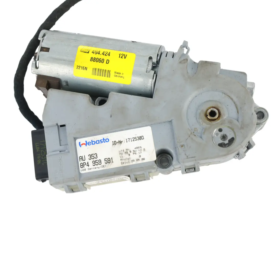 Techo Panorámico para Audi A3 8P Motor con número de pieza 8P4959591 Audi A3 8P Motor Techo Panorámico - SKU 8P4959591 - Número de pieza 8P4959591