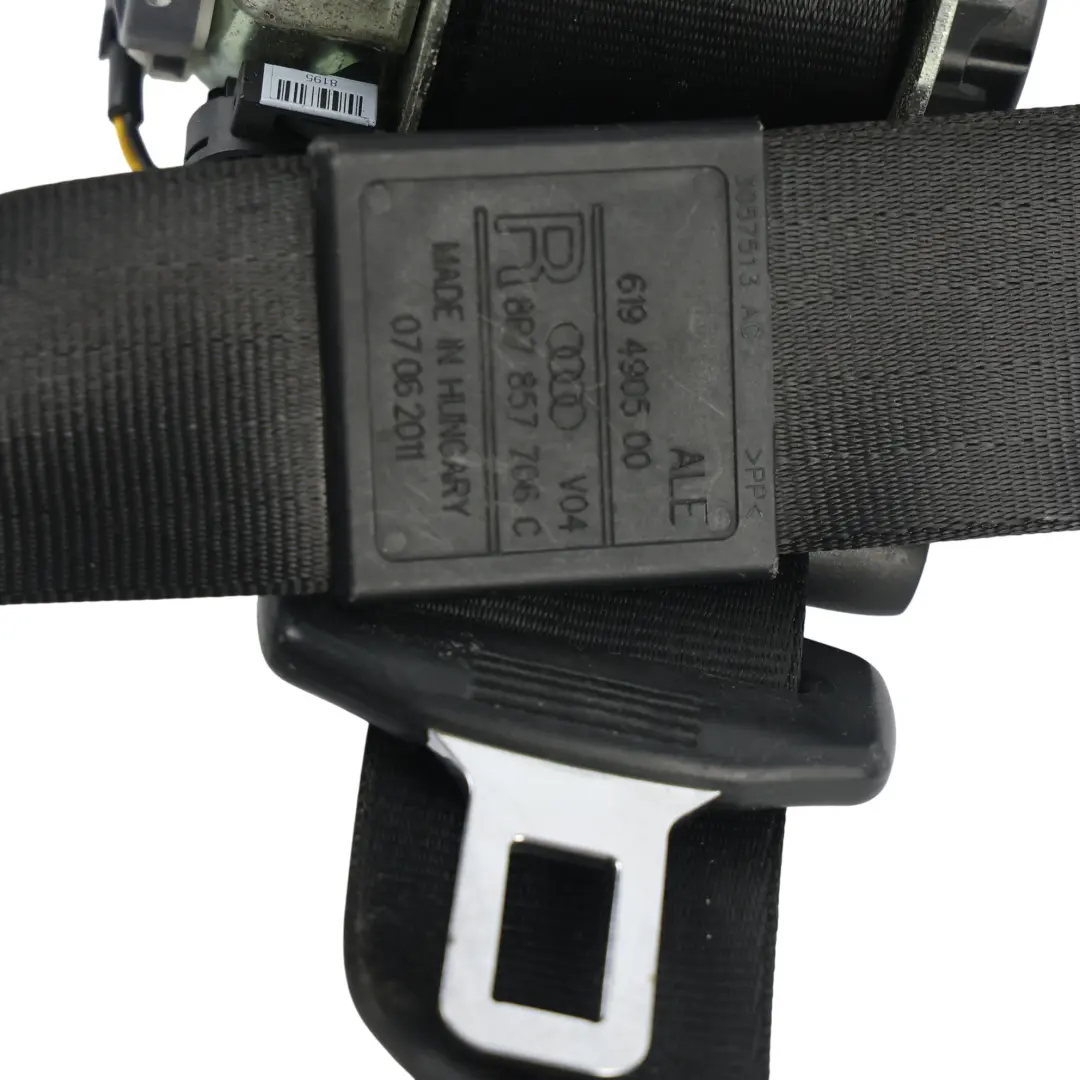 Belt Front Right O/S to Audi A3 8P Convertible Seat with Part number 8P7857706C Audi A3 8P Convertible Seat Belt Front Right O/S - SKU RHD-8P7857706C - Part number 8P7857706C