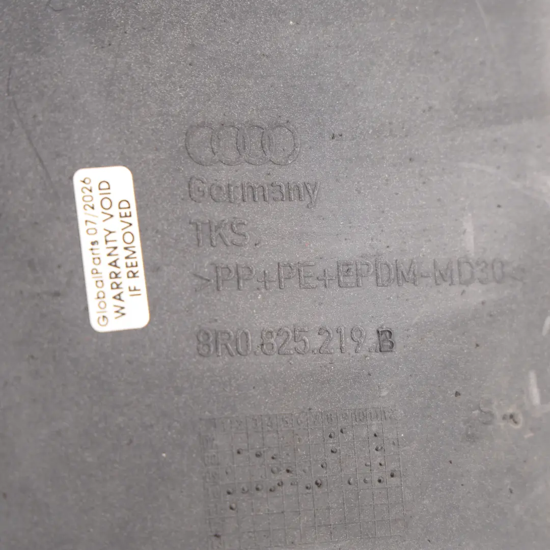 Underbody Trim Cover Panel Rear Right O/S Side to Audi Q5 8R with Part number 8R0825219B Audi Q5 8R Underbody Trim Cover Panel Rear Right O/S Side - SKU 8R0825219B - Part number 8R0825219B