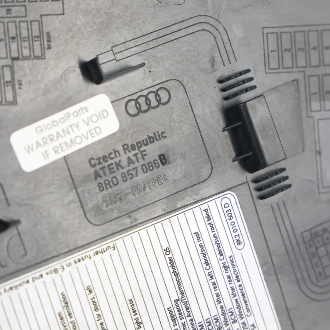Dashboard End Cover Cap Trim Panel Right O/S to Audi Q5 8R with Part number 8R0857086B Audi Q5 8R Dashboard End Cover Cap Trim Panel Right O/S - SKU 8R0857086B - Part number 8R0857086B