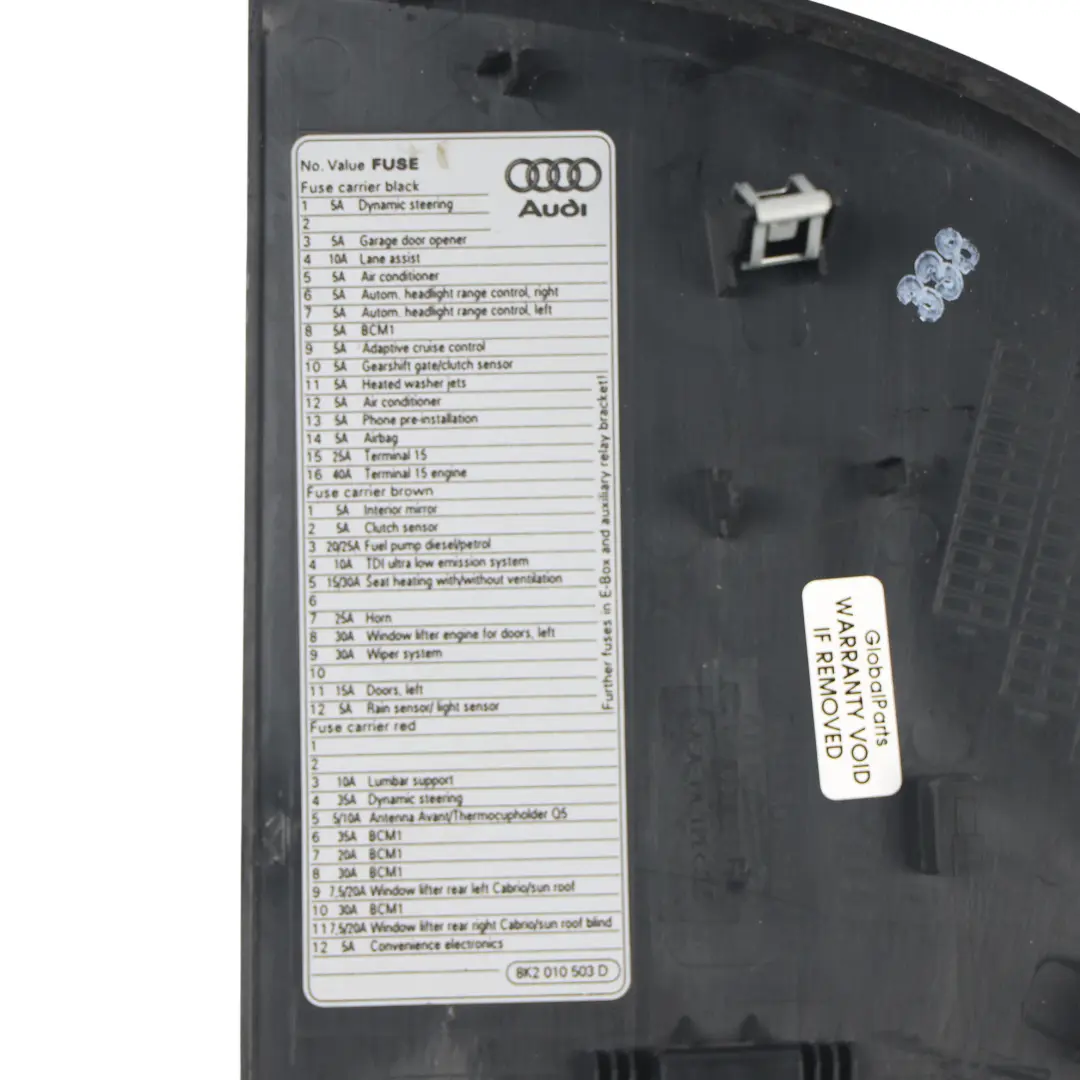 Audi Q5 8R Dashboard End Cover Cap Trim Panel Right O/S - SKU 8R0857086B - Part number 8R0857086B