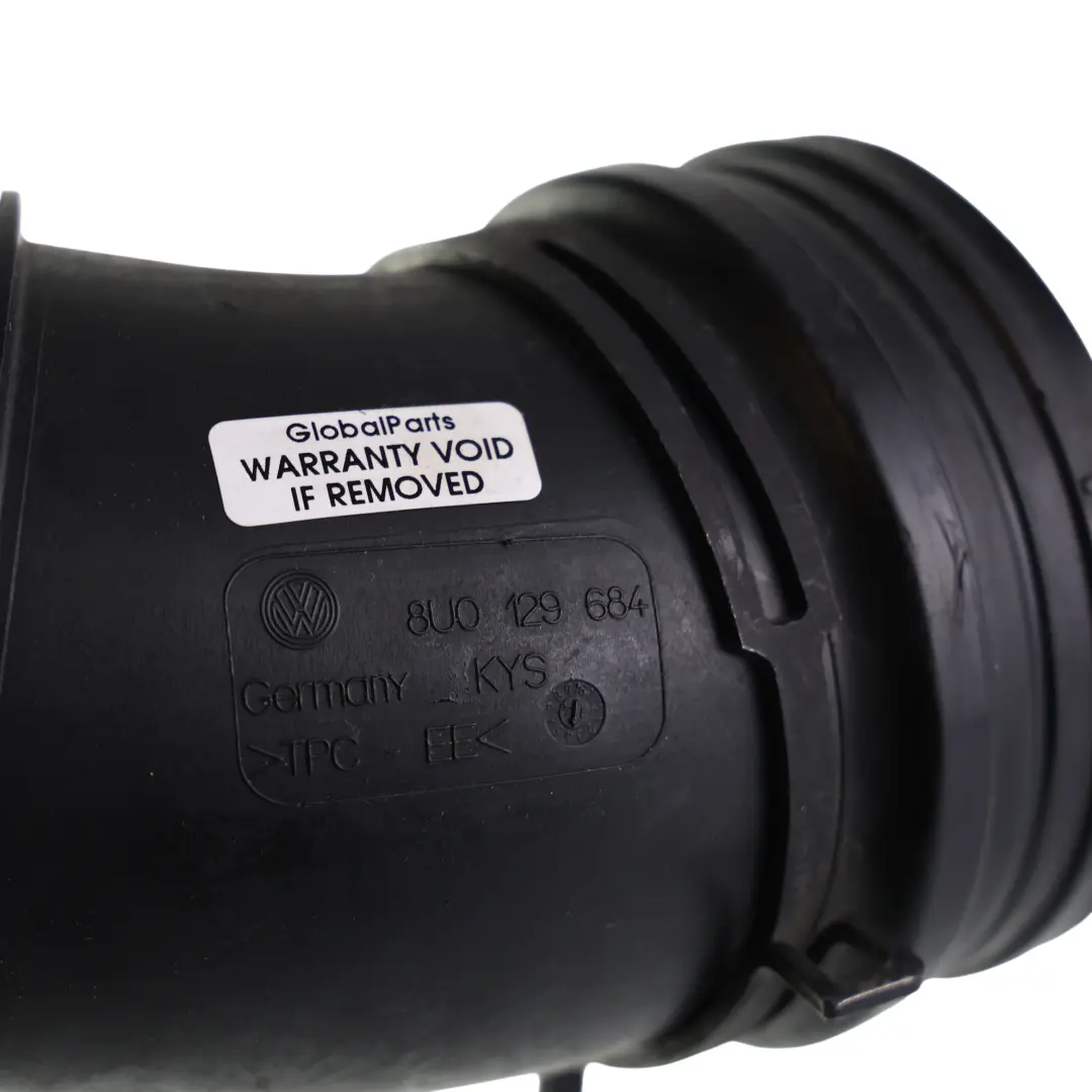 RSQ3 8U Engine Air Intake Pipe Hose Line 2.5 TFSI to Audi with Part number 8U0129684 Audi RSQ3 8U Engine Air Intake Pipe Hose Line 2.5 TFSI - SKU 8U0129684 - Part number 8U0129684