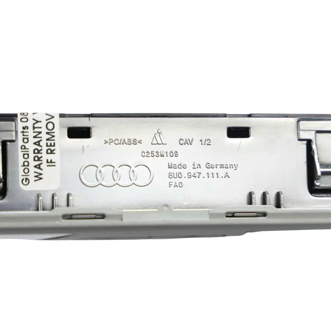 Audi A1 8X Q3 8U Interior Roof Rear Reading Light Lamp Silver - SKU 8U0947111A-1 - Part number 8U0947111A