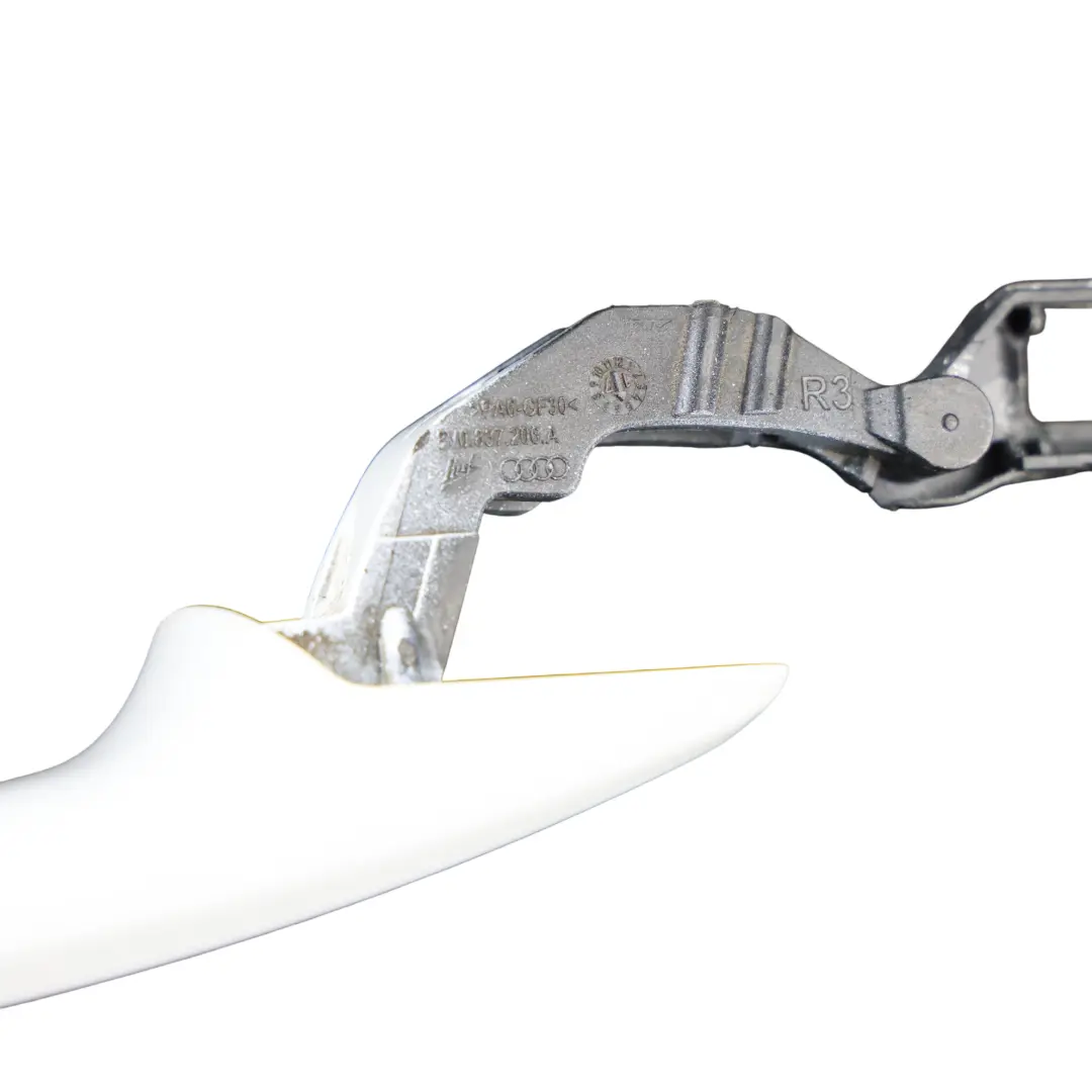 Audi TT FV A1 GB A3 8V Rear Door Grab Handle Right O/S Glacier White Pearl - S9R - SKU 8V0837206A-MGW - Part number 8V0837206A