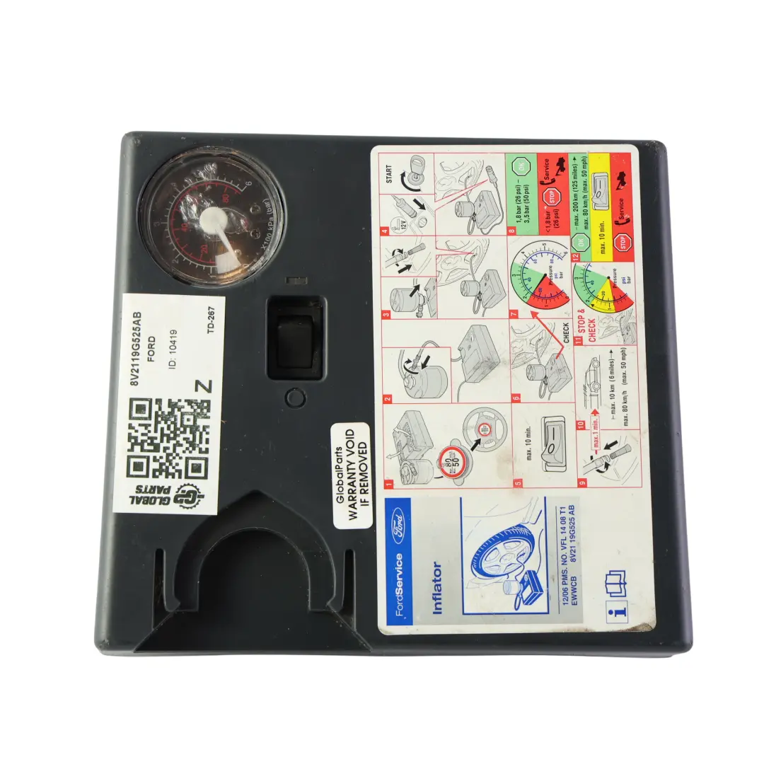 Mk1 Puma CF7 Emergancy Tyre Compressor 8V211-9G525-AB to Ford B-Max with Part number 8V2119G525AB Ford B-Max Mk1 Puma CF7 Emergancy Tyre Compressor 8V211-9G525-AB - SKU 8V2119G525AB - Part number 8V2119G525AB