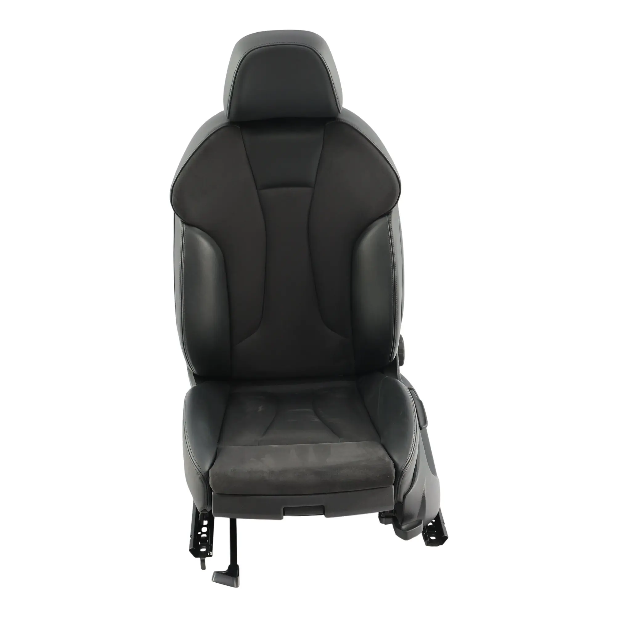 Audi A3 8V Front Seat Left N/S Black Leather Cloth Fabric Alcantara