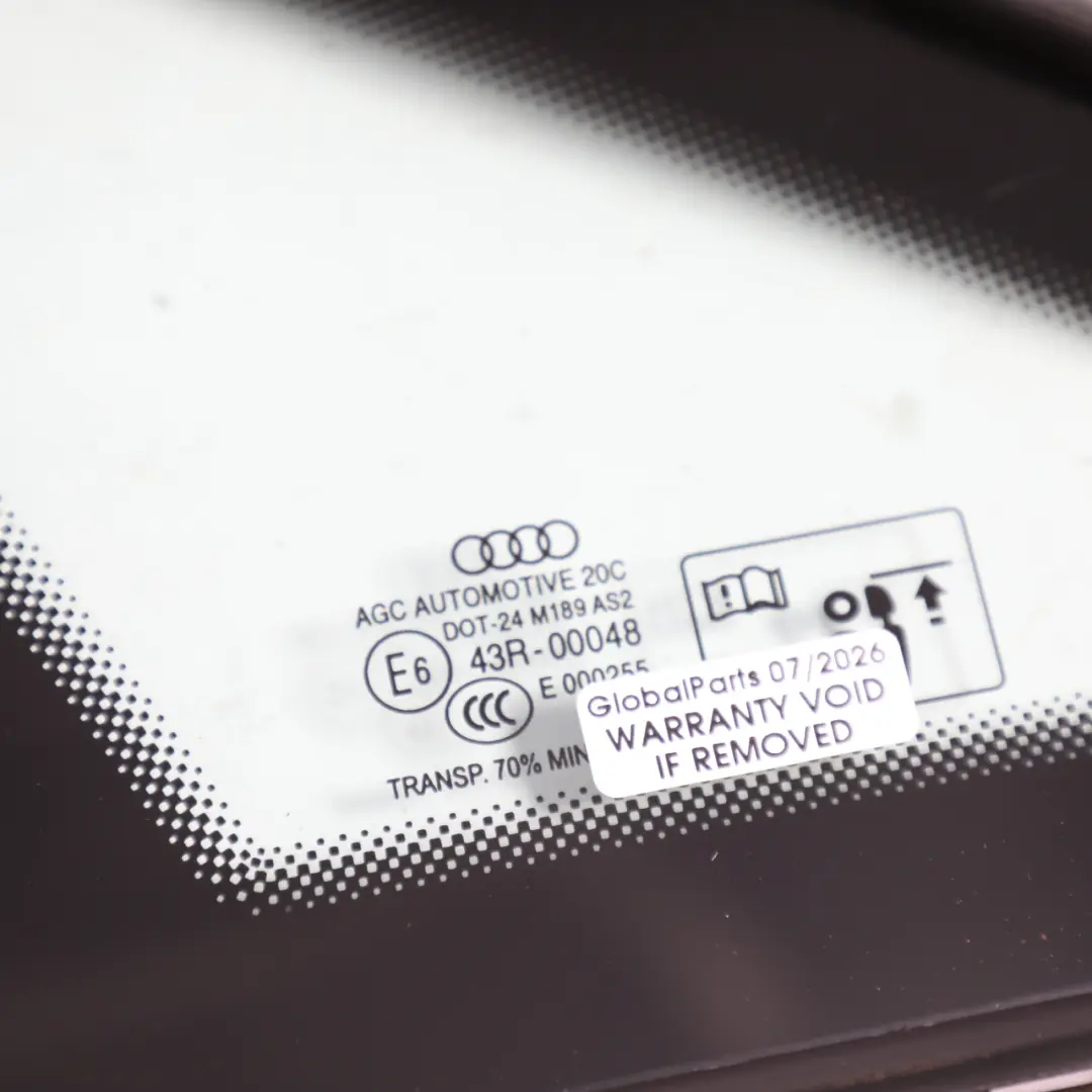 Audi A3 S3 8V Quarter Fixed Window Glass AS2 Rear Left N/S - SKU 8V5845297F - Part number 8V5845297F