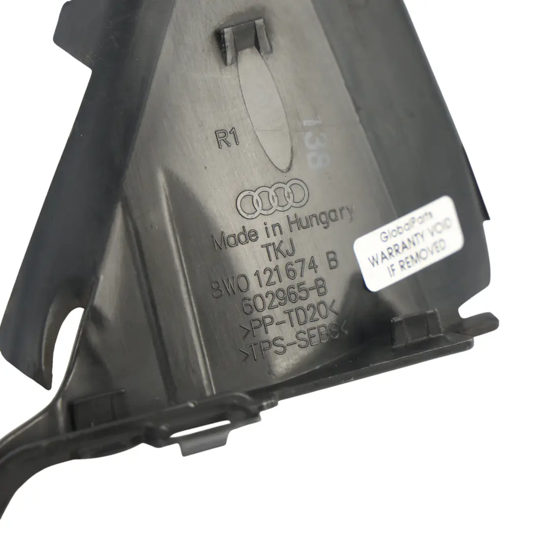 Audi A4 B9 Radiator Air Guide Duct Channel Cover Panel Right O/S - SKU 8W0121674B - Part number 8W0121674B