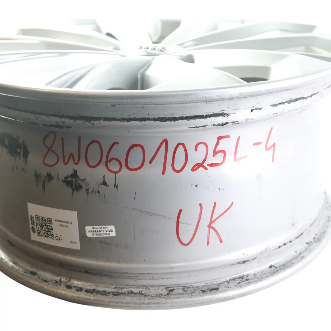 Audi A4 B9 8W Silver Wheel Alloy Rim 17" 7J ET:38 10-Spoke - SKU 8W0601025L-4 - Part number 8W0601025L