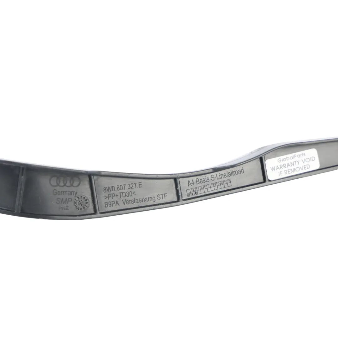 Audi A4 B9 Rinforzo Paraurti Anteriore Staffa Guida Sinistra - SKU 8W0807327E - Numero di parte 8W0807327E