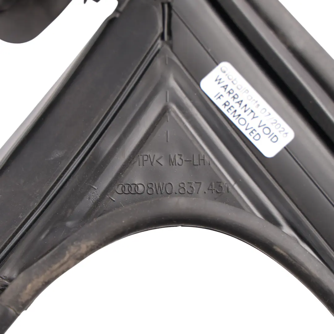 Front Door Window Seal Gasket Frame Left N/S to Audi A4 B9 with Part number 8W0837431 Audi A4 B9 Front Door Window Seal Gasket Frame Left N/S - SKU 8W0837431-1 - Part number 8W0837431