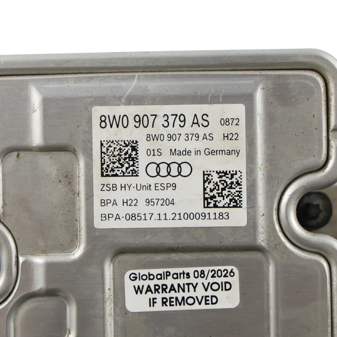 ABS Pump Modulator DSC Control Hydro Unit 3.0 TDI to Audi A5 B9 S5 F5 with Part number 8W0907379AS Audi A5 B9 S5 F5 ABS Pump Modulator DSC Control Hydro Unit 3.0 TDI - SKU 8W0907379AS - Part number 8W0907379AS