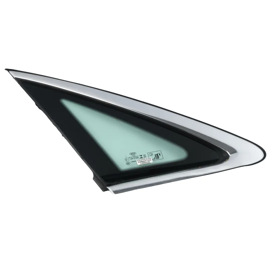 Quarter Window Triangle Glass Left Side N/S AS2 to Audi A4 B9 Rear with Part number 8W5845297H Audi A4 B9 Rear Quarter Window Triangle Glass Left Side N/S AS2 - SKU 8W5845297H - Part number 8W5845297H