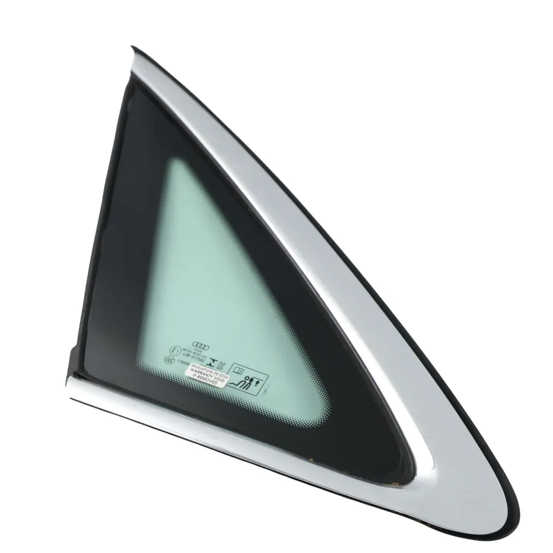 Quarter Window Triangle Glass Left Side N/S AS2 to Audi A4 B9 Rear with Part number 8W5845297H Audi A4 B9 Rear Quarter Window Triangle Glass Left Side N/S AS2 - SKU 8W5845297H - Part number 8W5845297H