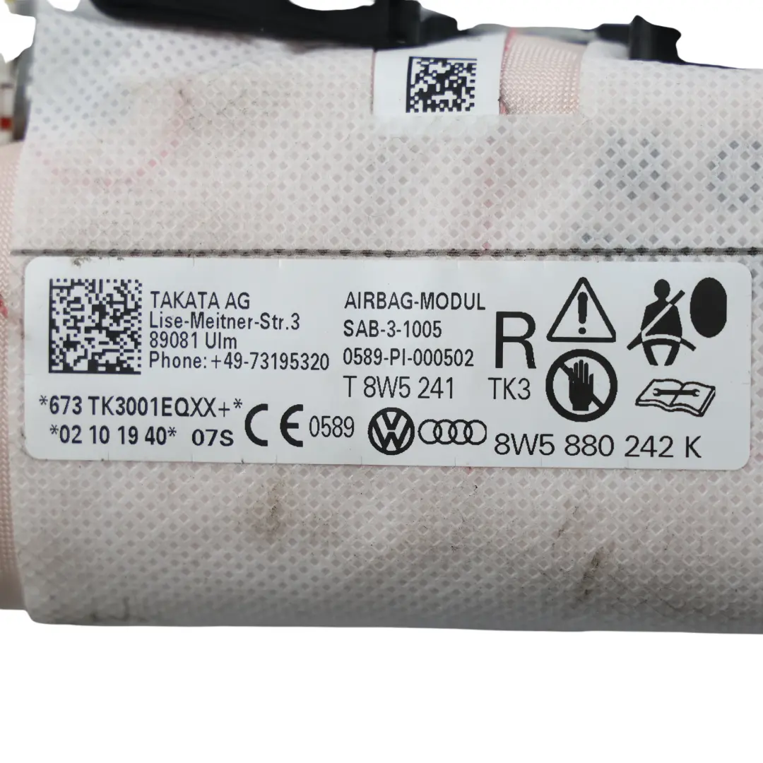 Audi A4 RS4 S4 B9 A5 S5 RS5 8W Modulo Airbag Sedile Anteriore Destro - SKU 8W5880242K - Numero di parte 8W5880242K