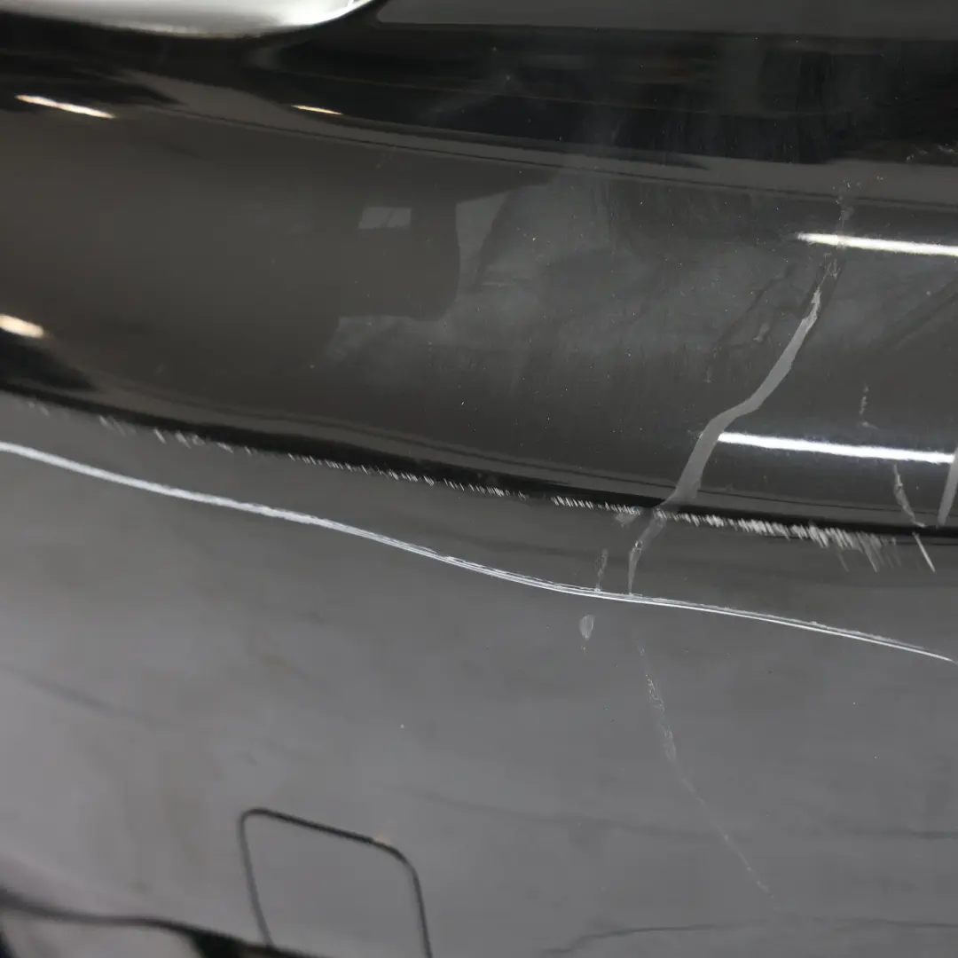 Audi A5 F5 Rear Bumper S-Line Trim Panel Covering Mythical Black Metallic - Y9T - SKU 8W6807067AF-MYB - Part number 8W6807067AF