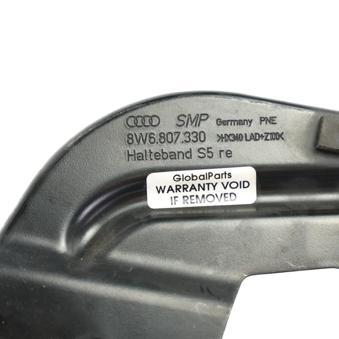 Bumper Bracket Holder Support Right O/S to Audi A5 B9 A5 F5 Rear with Part number 8W6807330 Audi A5 B9 A5 F5 Rear Bumper Bracket Holder Support Right O/S - SKU 8W6807330 - Part number 8W6807330