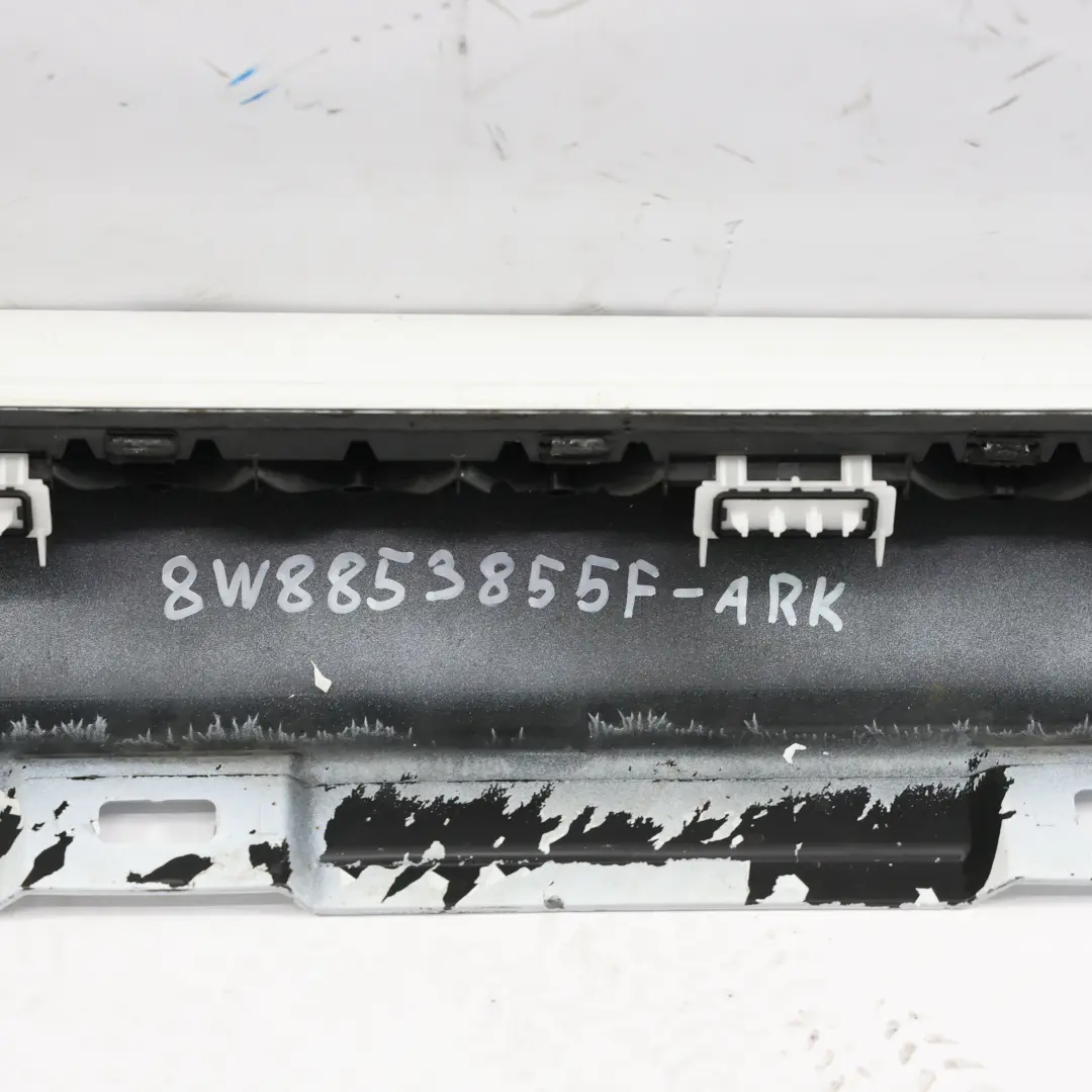 Side Skirt Left N/S Door Sill Cover Panel Arkona White - Y9L to Audi A5 F5 with Part number 8W8853855F Audi A5 F5 Side Skirt Left N/S Door Sill Cover Panel Arkona White - Y9L - SKU 8W8853855F-ARK - Part number 8W8853855F