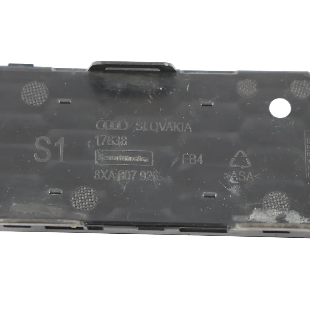 Bumper Grille Cover Trim Panel Lower Centre to Audi S1 8X Rear with Part number 8XA807926 Audi S1 8X Rear Bumper Grille Cover Trim Panel Lower Centre - SKU 8XA807926 - Part number 8XA807926