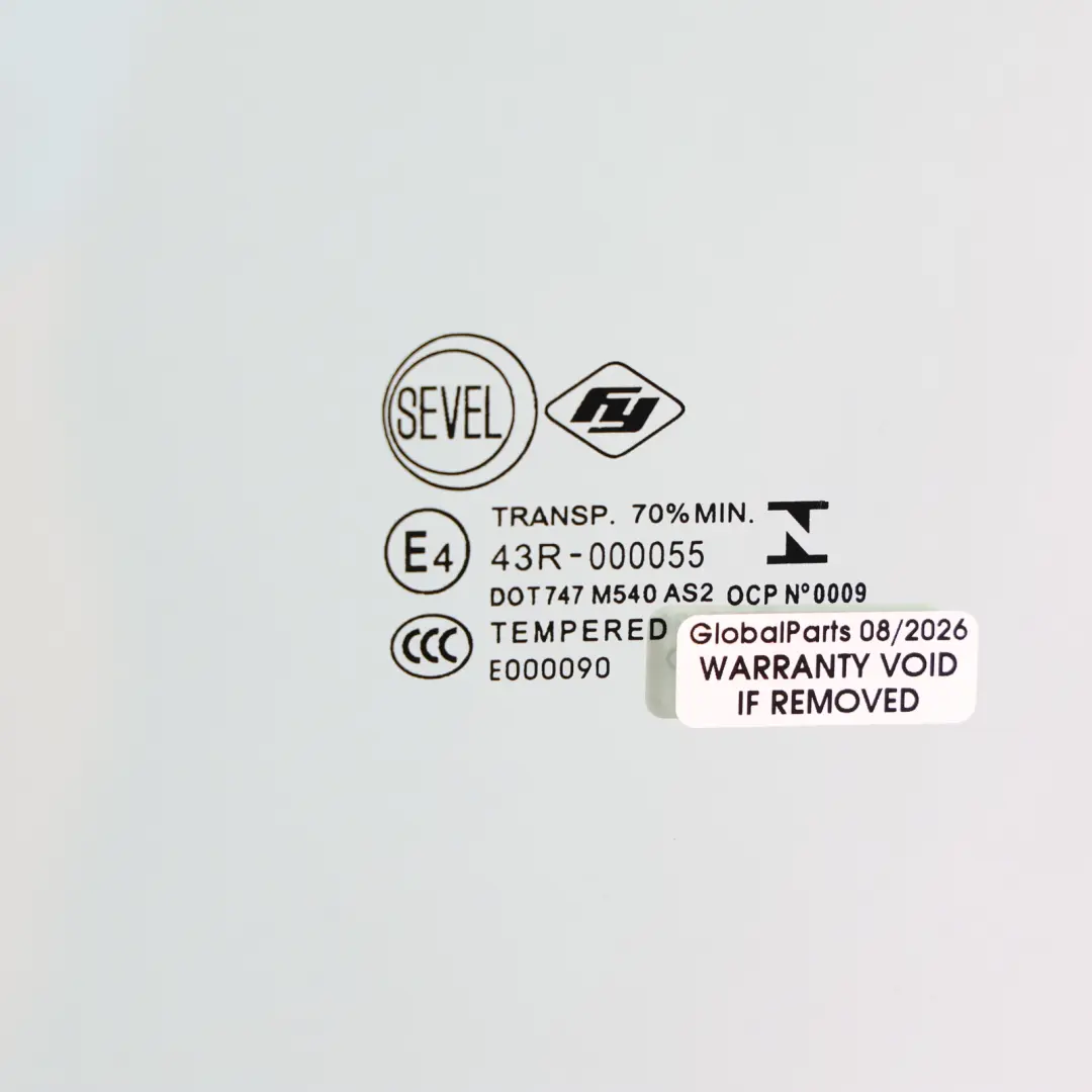  Citroen Relay Mk3 Peugeot Boxer Front Door Side Glass Window Left N/S - SKU 9201N6-1 - Part number 9201N6