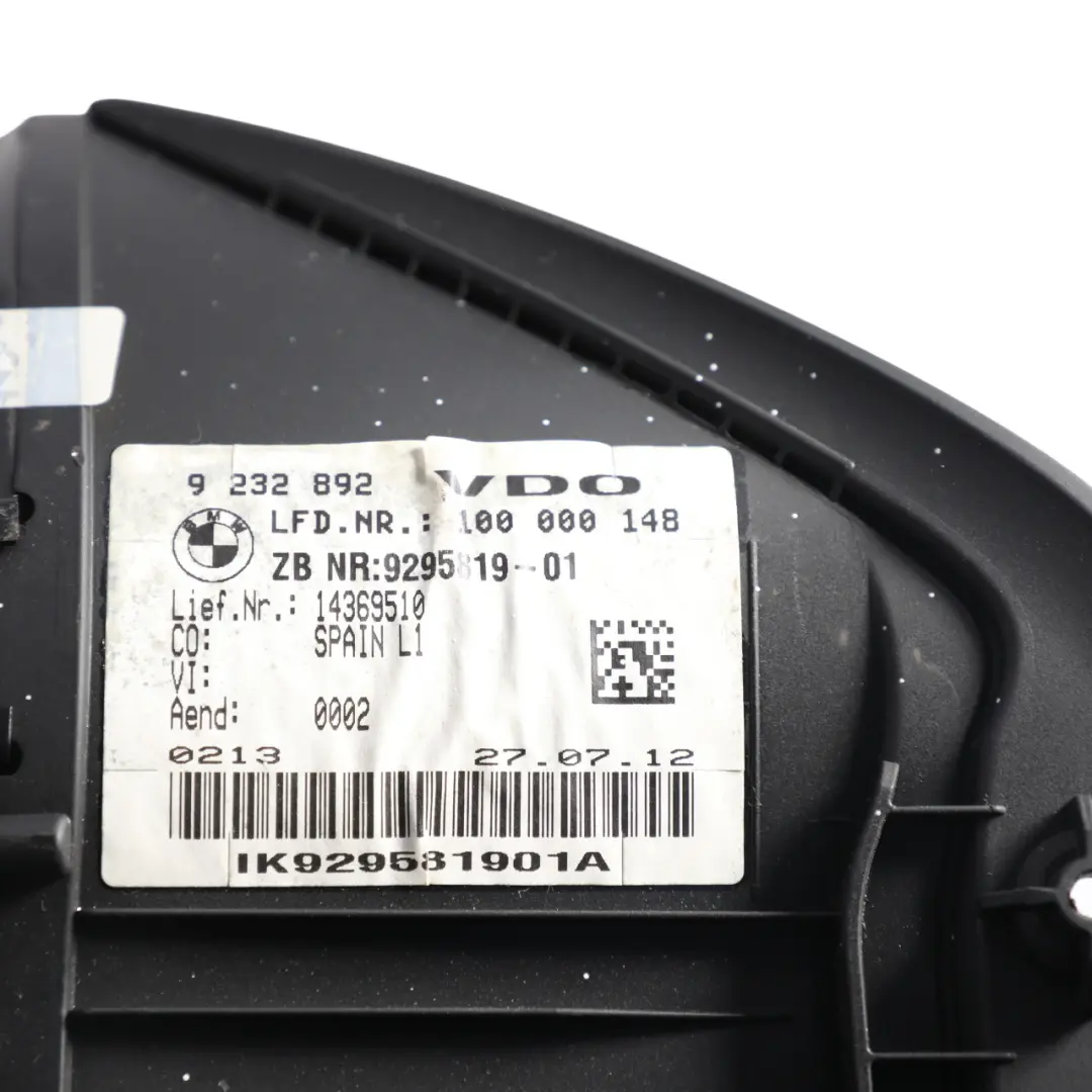 BMW F20 F21 Instrument Cluster Speedometer Diesel Manual 9232892 - SKU 9295819 - Part number 9295819