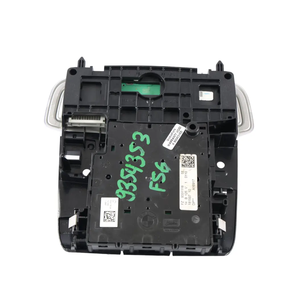 Switch Unit Roof Control Headliner Module to Mini One Cooper F55 F56 F60 with Part number 9331118 Mini One Cooper F55 F56 F60 Switch Unit Roof Control Headliner Module - SKU 9331118-1 - Part number 9331118